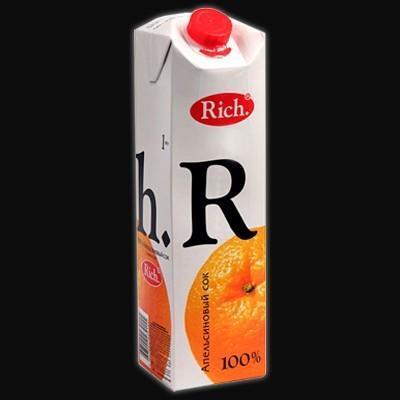 Сок «Rich» апельсиновый  1л с доставкой по Москве
